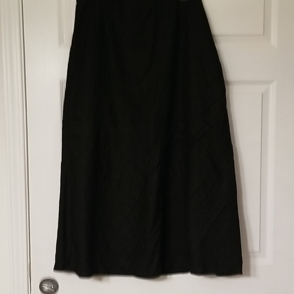 Black Linen A Line skirt